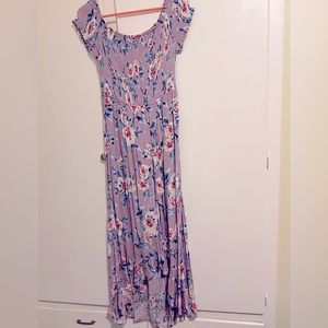Maxi ruffle flower dress